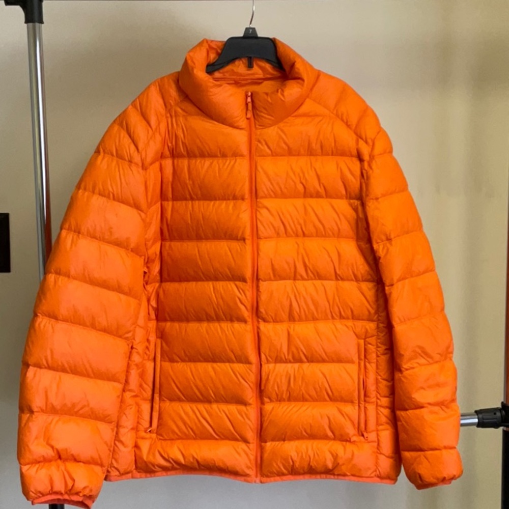 Men’s JCP orange puffer jacket